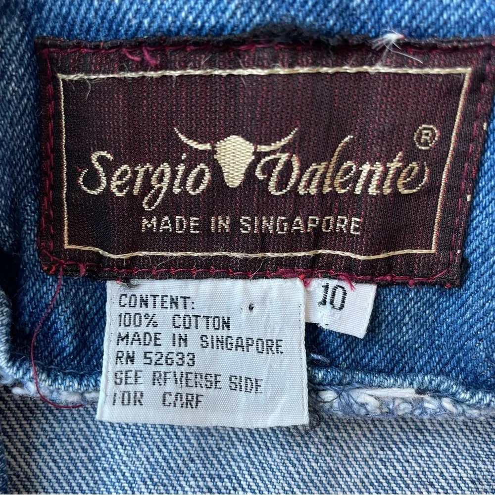 Vintage Sergio Valente Long Denim Jacket 3/4 Sleeve - Picture 11 of 16